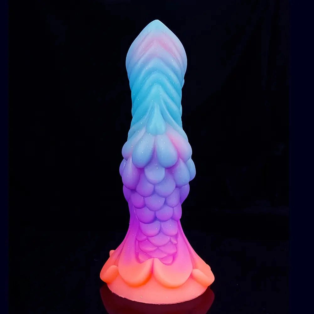 Gradient ribbed knot silicone animal dildo, photo 9