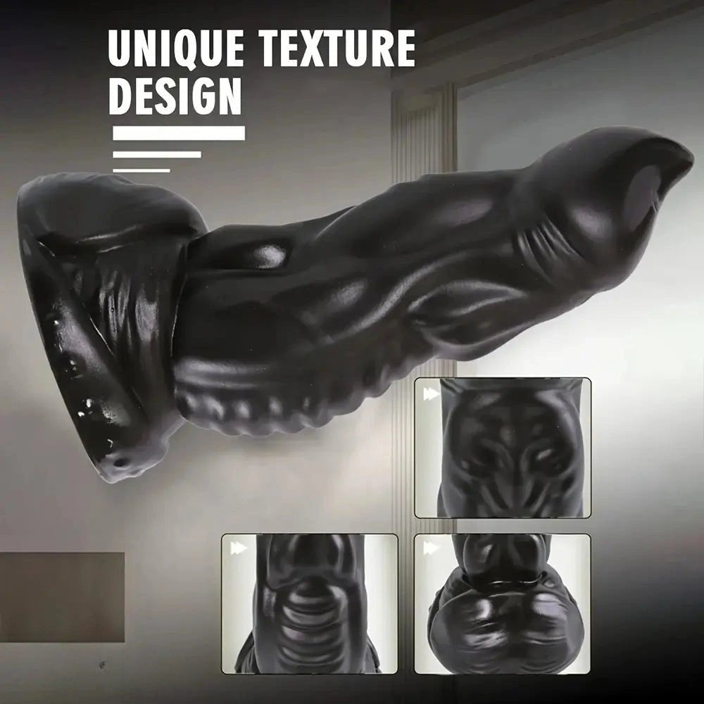 Ribbed monster fantasy pvc dildo, photo 11