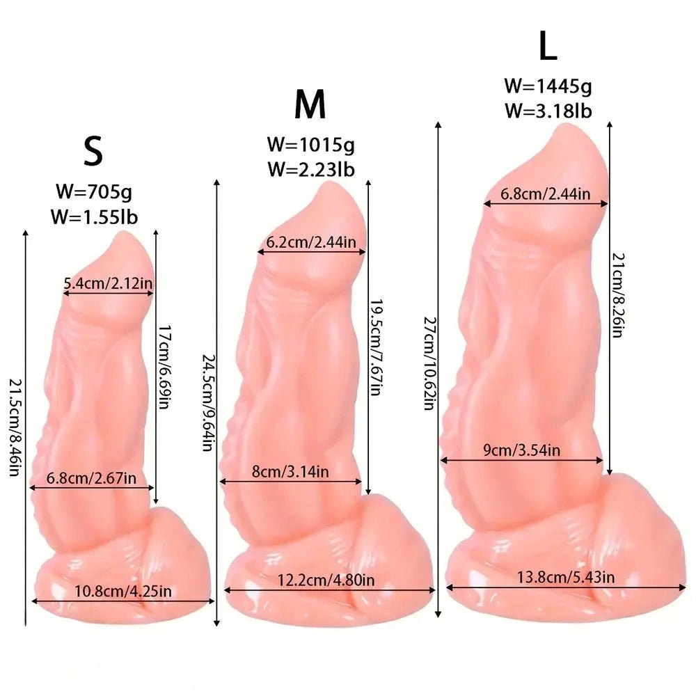 Ribbed monster fantasy pvc dildo, photo 6
