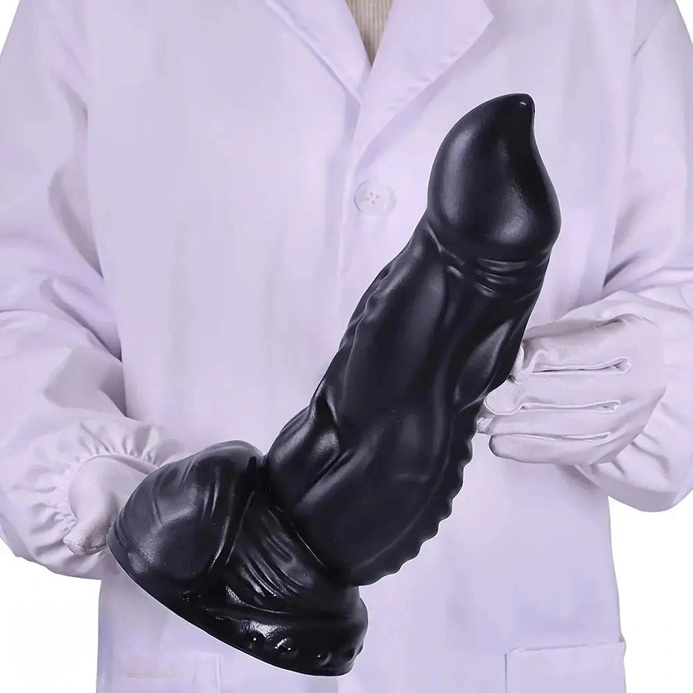 Ribbed monster fantasy pvc dildo, photo 8