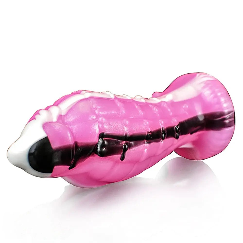#3 ribbed alien fantasy silicone dildo