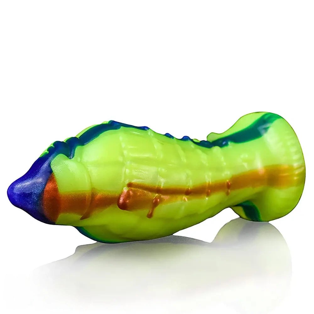 #4 ribbed alien fantasy silicone dildo