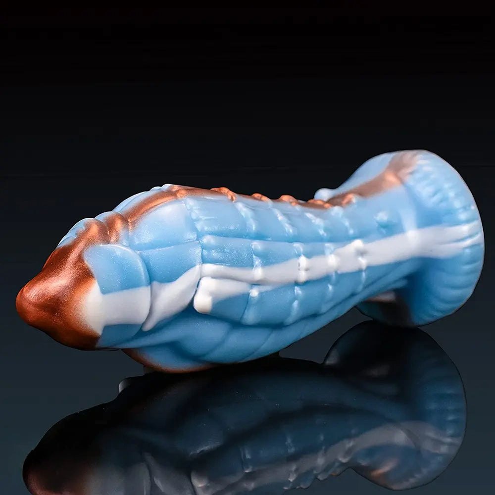 Ribbed alien fantasy silicone dildo, photo 4