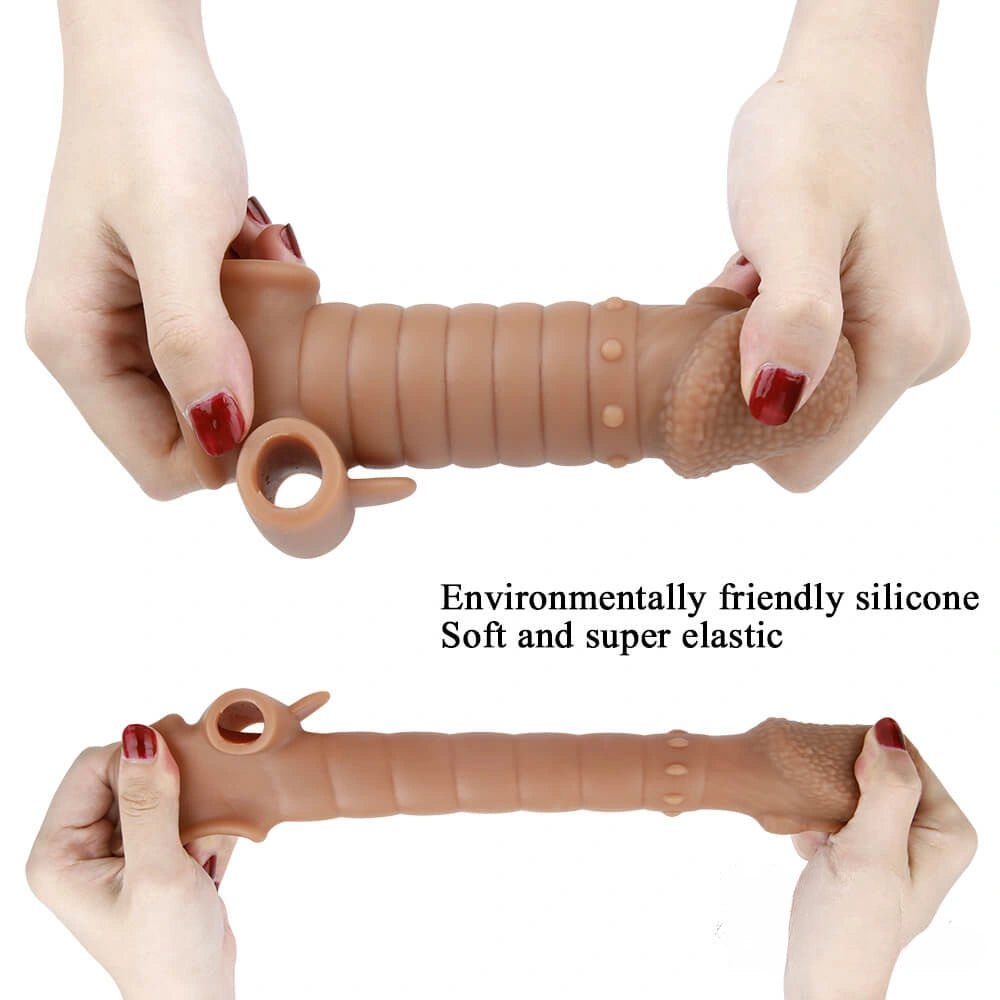 Flesh silicone penis sleeve, photo 2