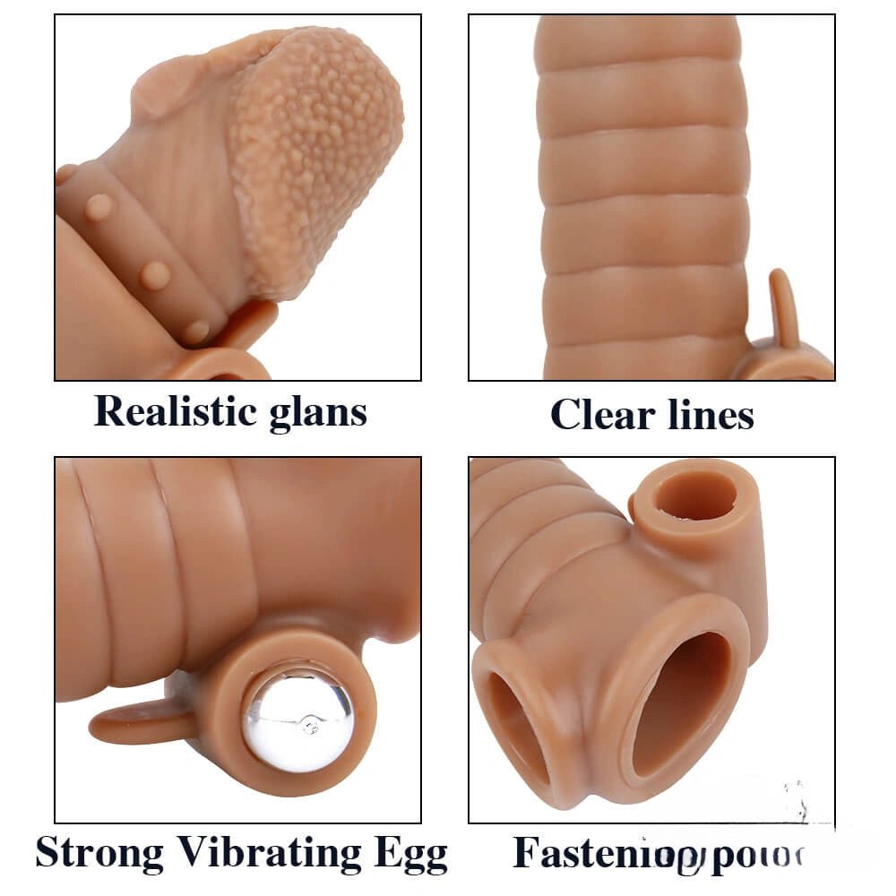 Flesh silicone penis sleeve, photo 5