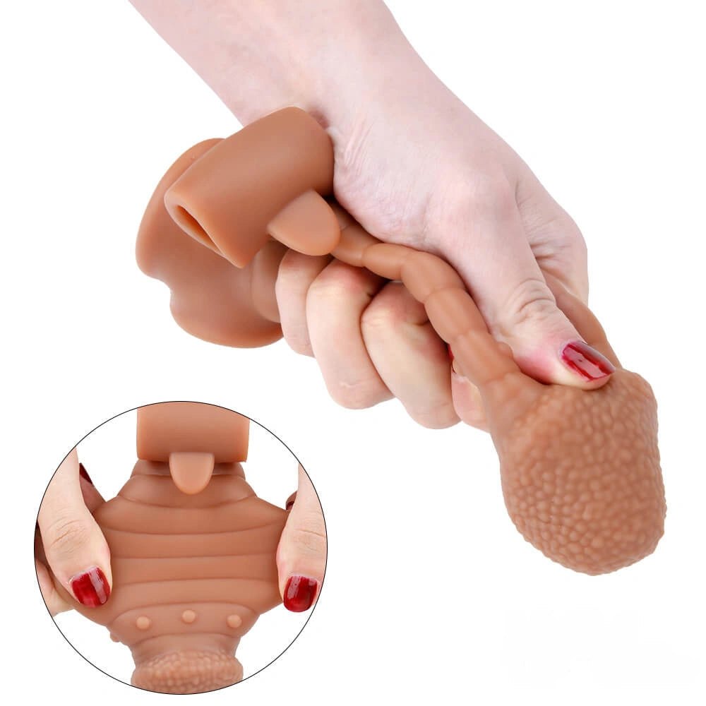 Flesh silicone penis sleeve, photo 8