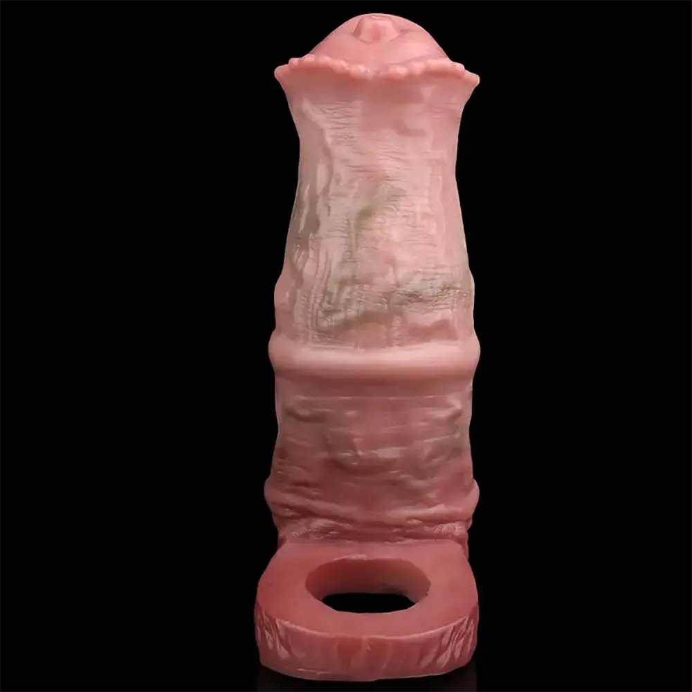 Flesh silicone penis extension sleeve, photo 1
