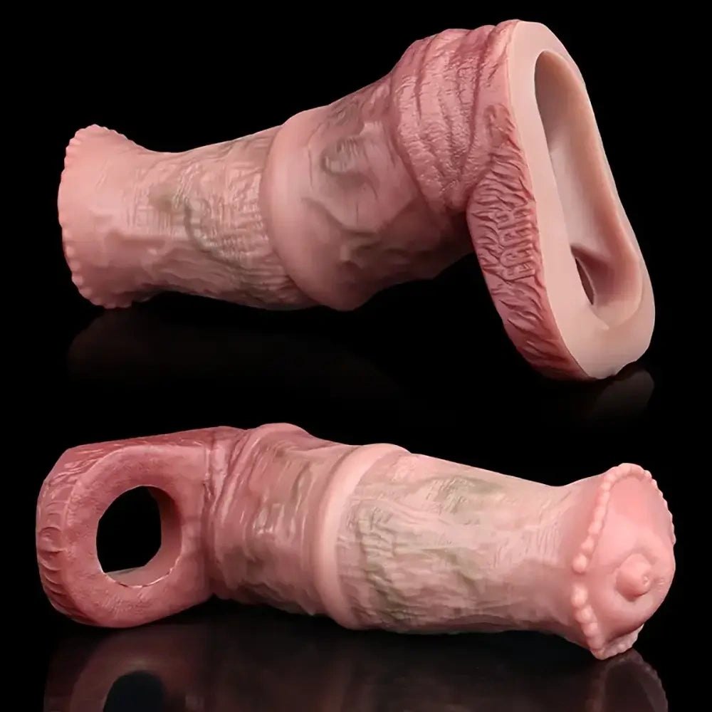Flesh silicone penis extension sleeve, photo 11