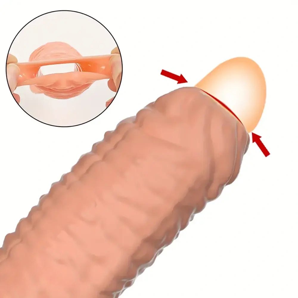 Ribbed tpe penis sleeve, photo 6