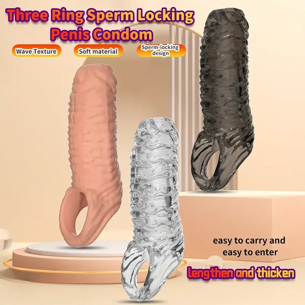 Ribbed tpe penis sleeve, photo 9