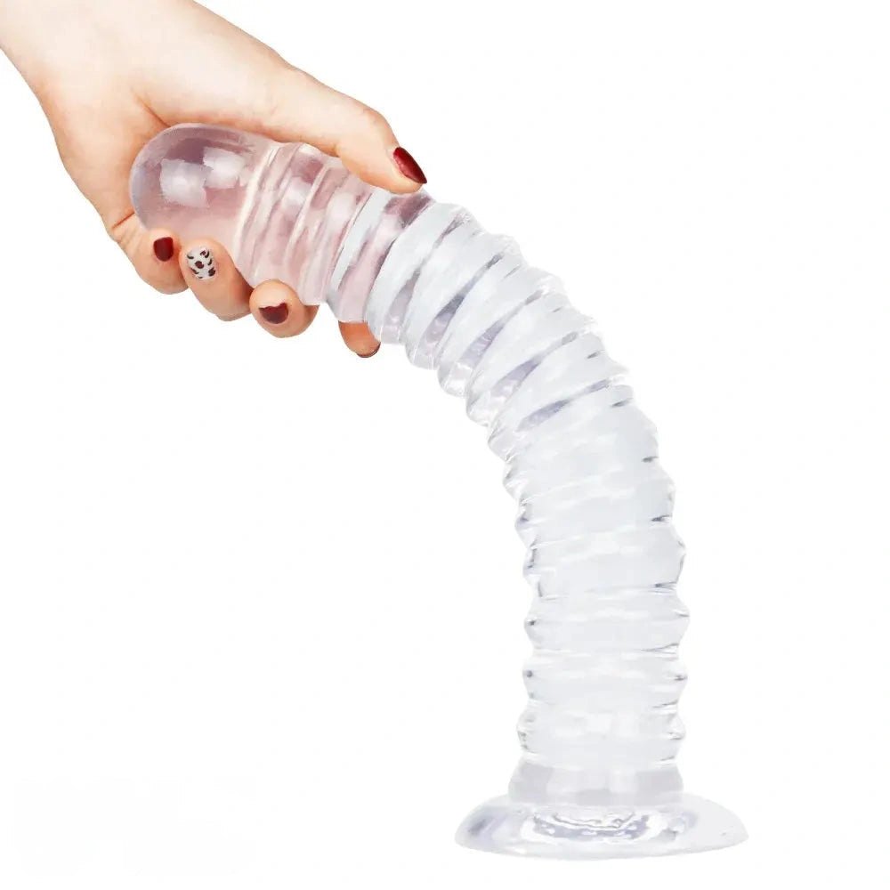 Ribbed pvc strap-on harness dildo, photo 11