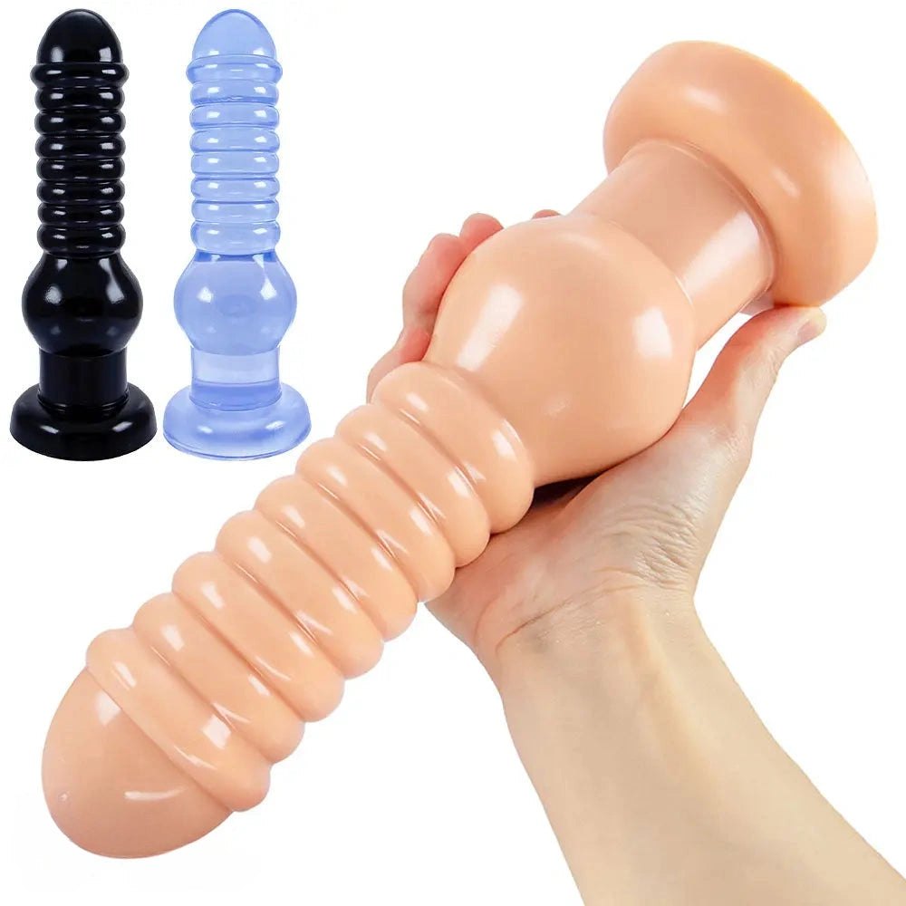 Ribbed PVC suction cup dildo, photo 1