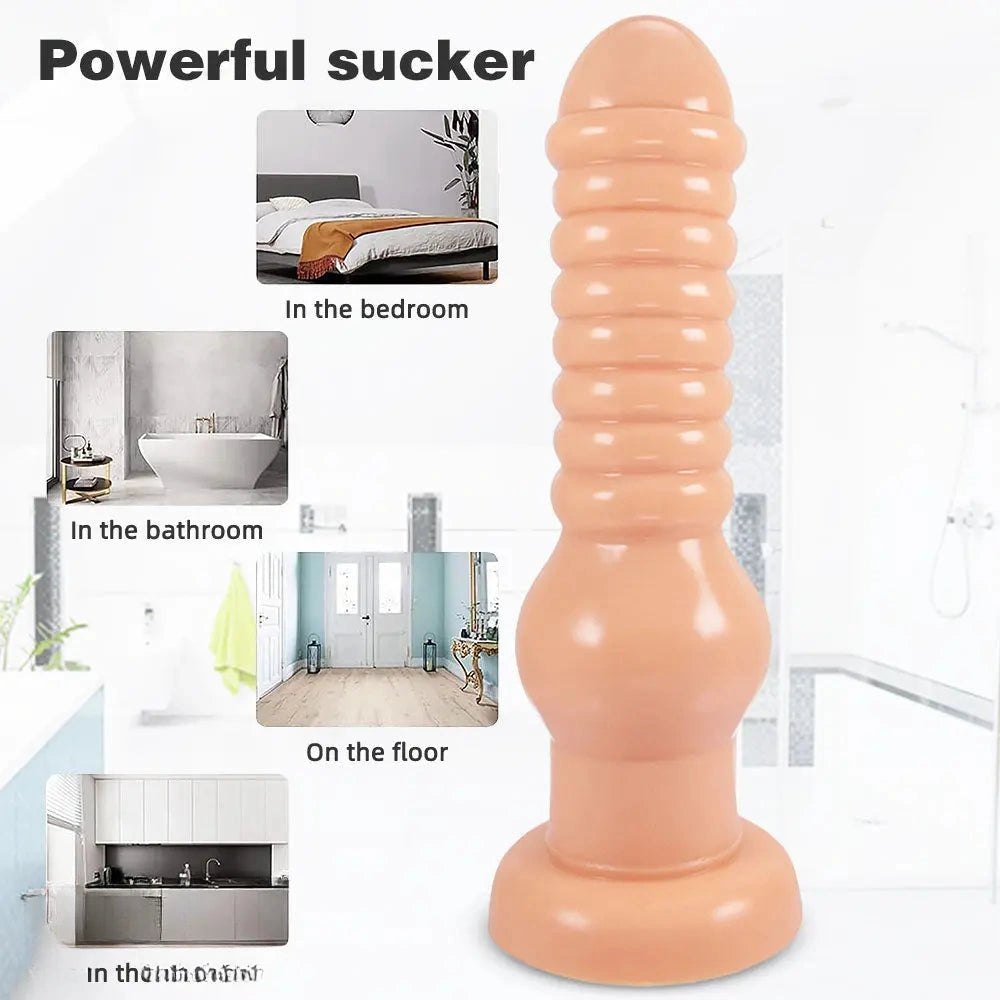 Ribbed PVC suction cup dildo, photo 11
