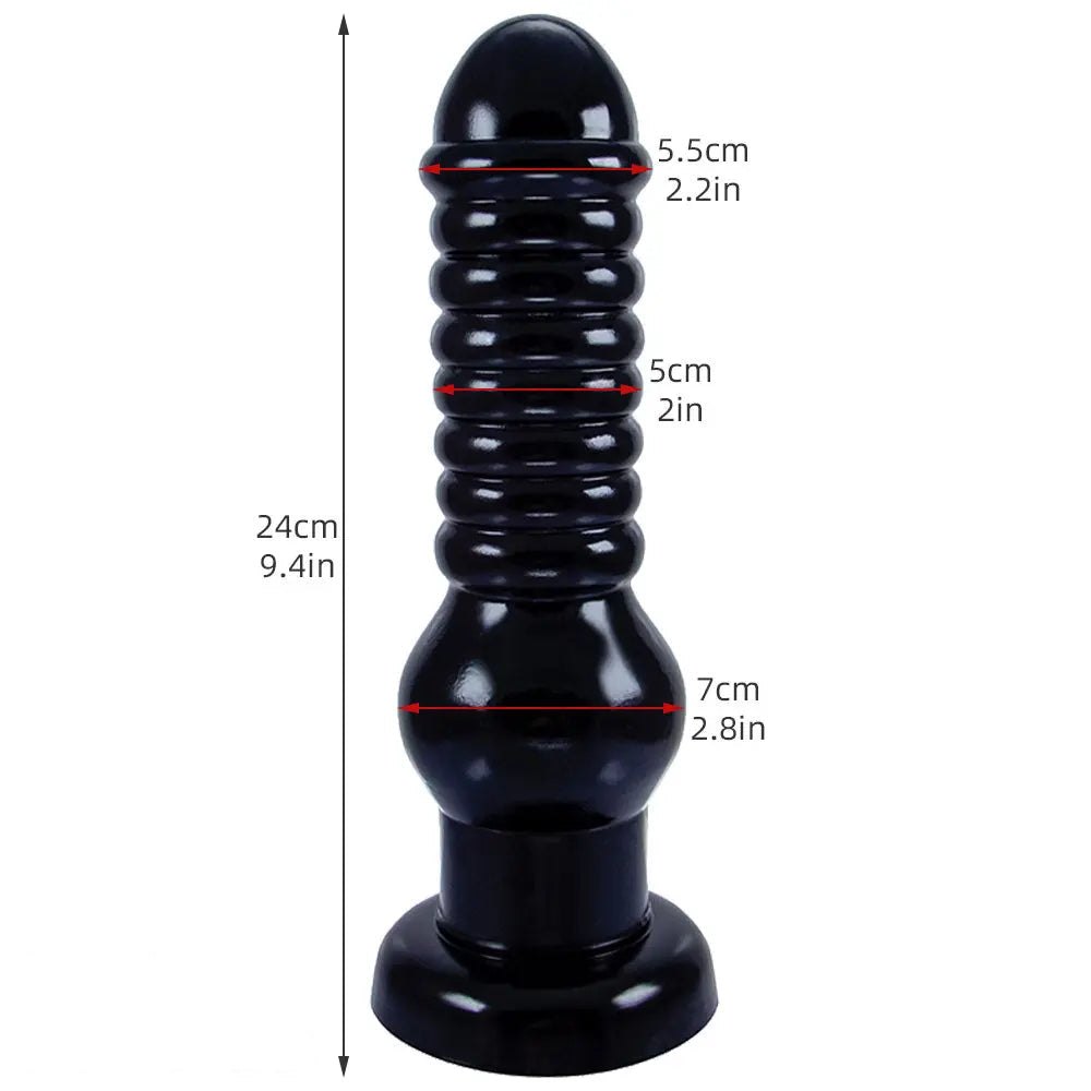 Ribbed PVC suction cup dildo, photo 13
