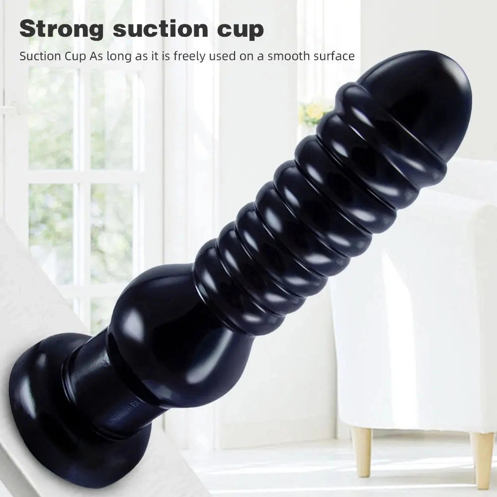 Ribbed PVC suction cup dildo, photo 4