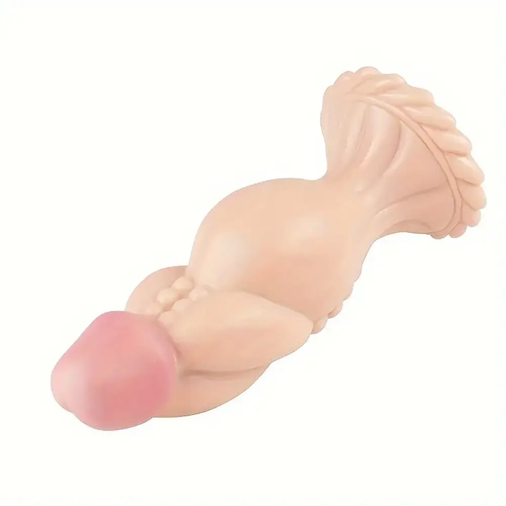 Flesh tone ribbed pvc suction cup dildo, photo 2