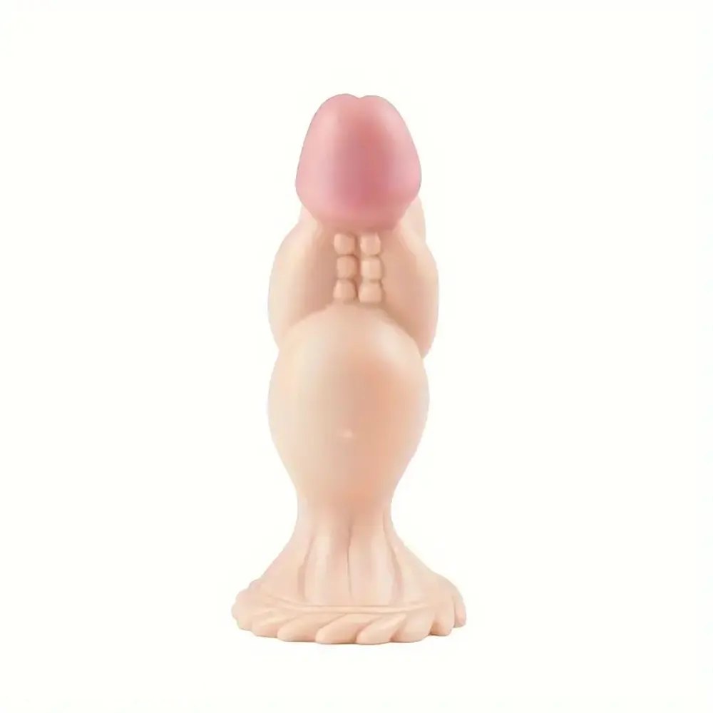 Flesh tone ribbed pvc suction cup dildo, photo 3