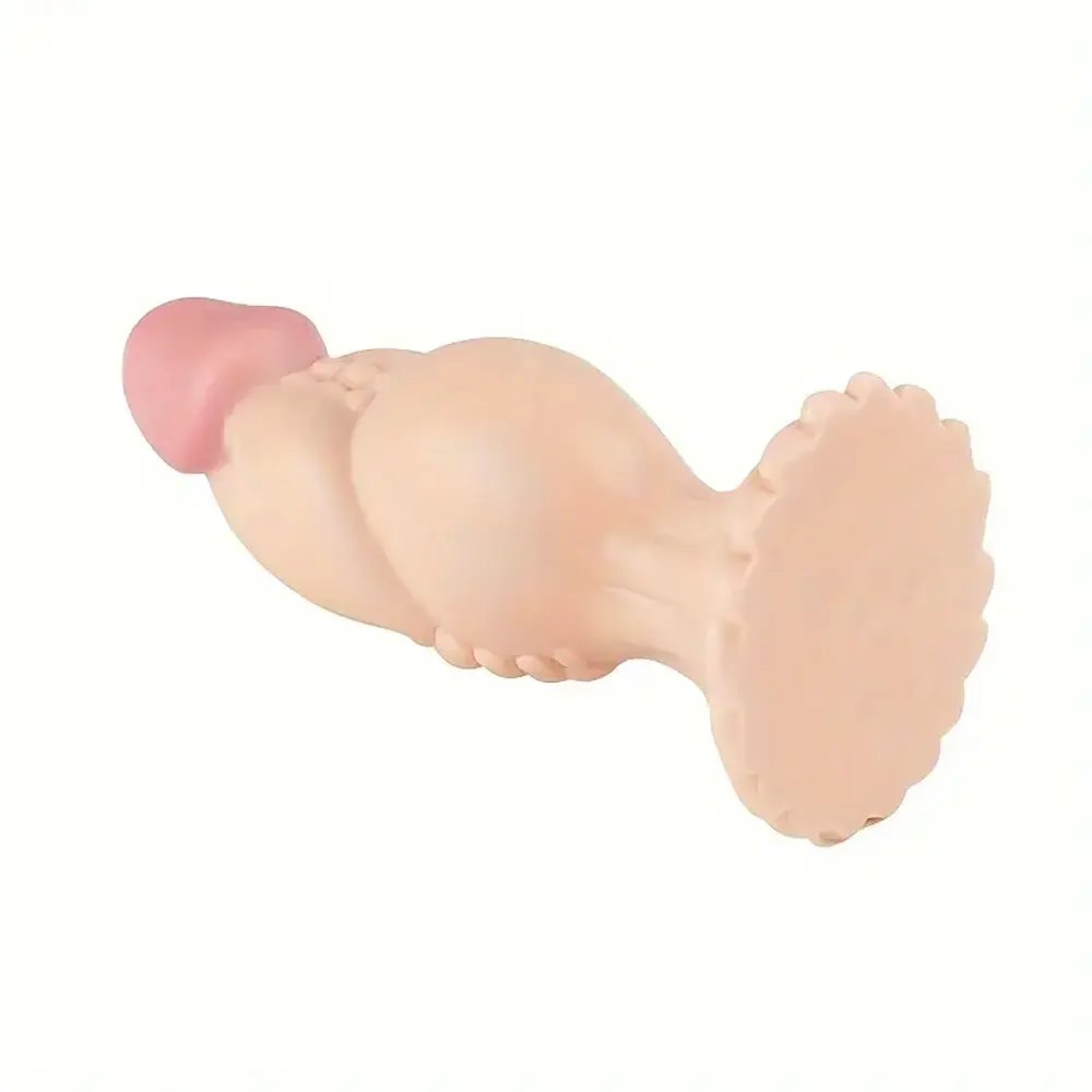 Flesh tone ribbed pvc suction cup dildo, photo 4
