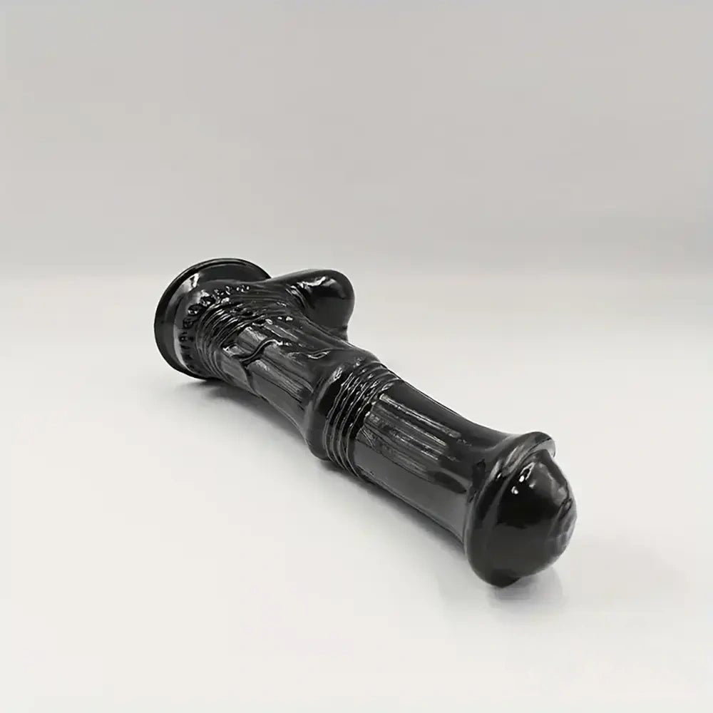 Ribbed realistic dildo with flared head in four sizes, photo 4