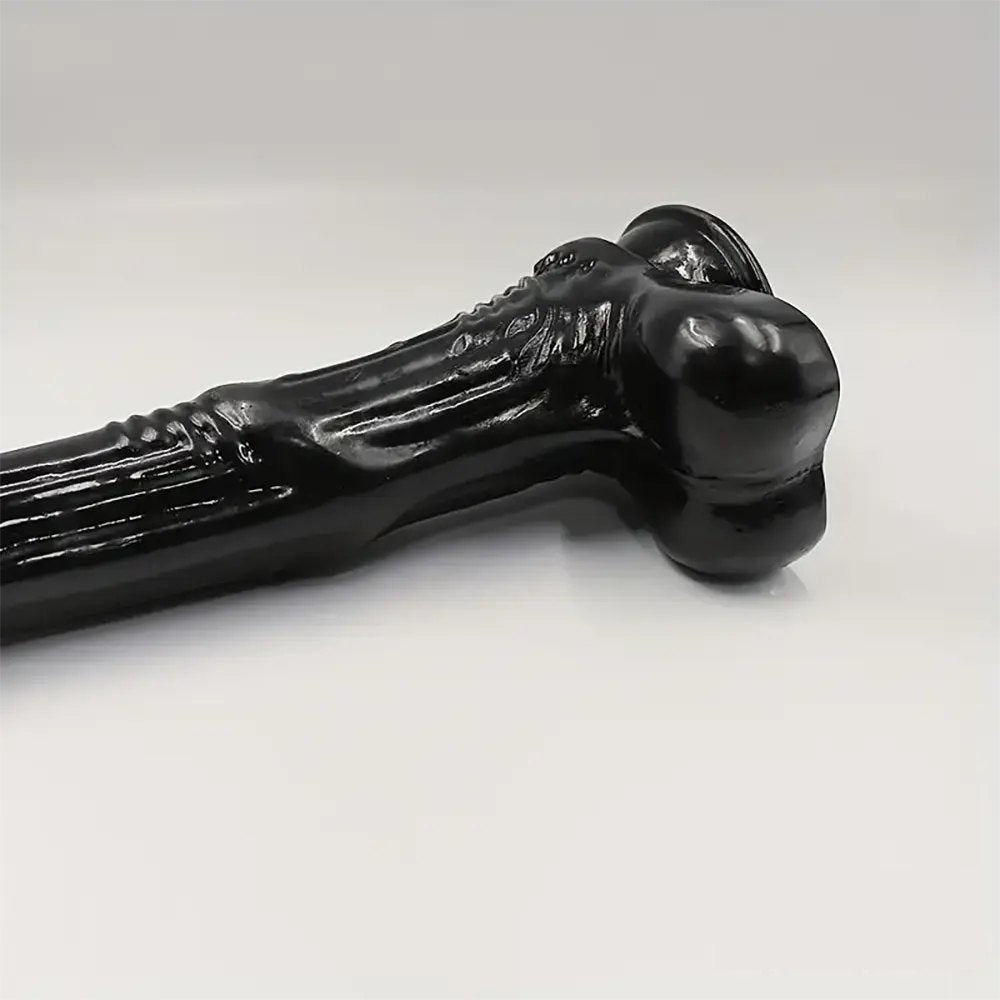 Ribbed realistic dildo with flared head in four sizes, photo 5