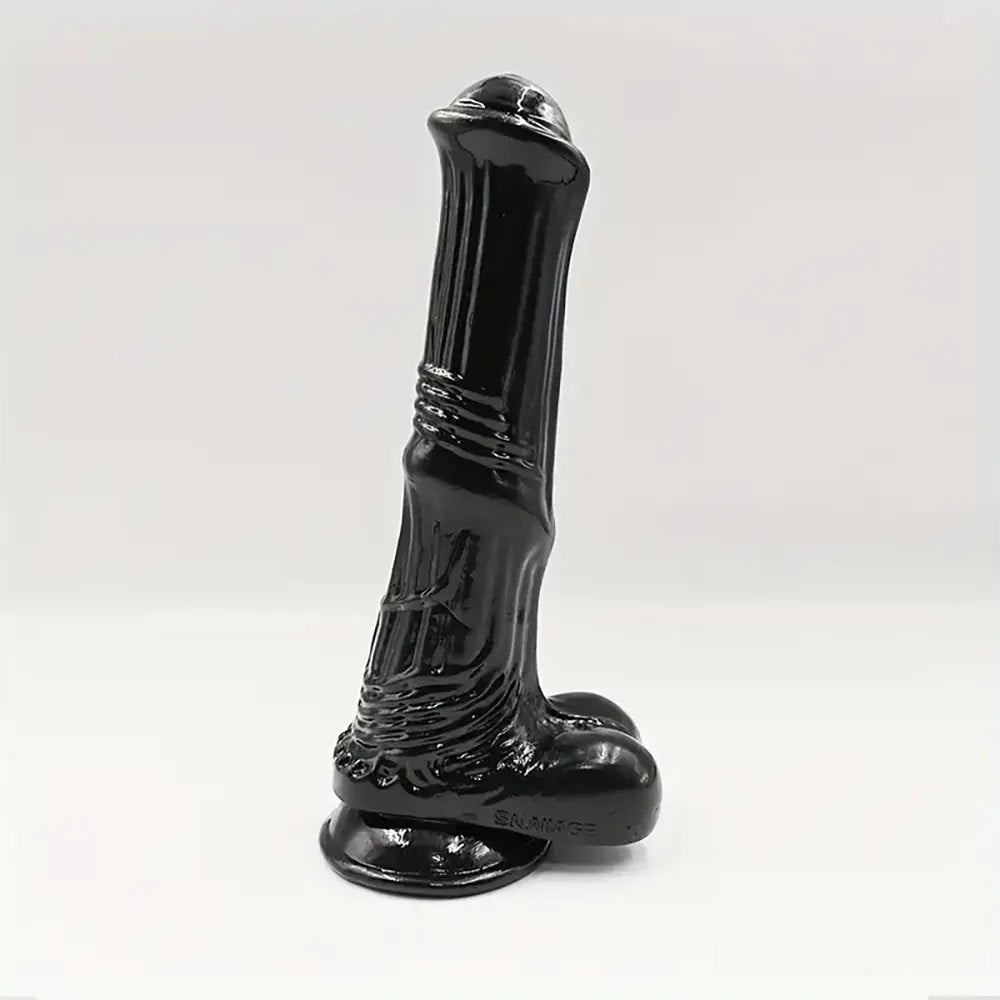 Ribbed realistic dildo with flared head in four sizes, photo 6