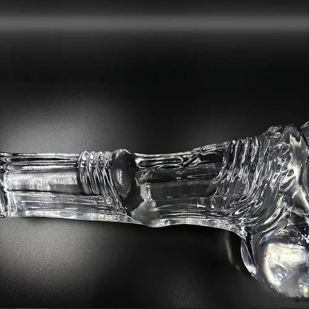 Ribbed realistic dildo with flared head in four sizes, photo 7
