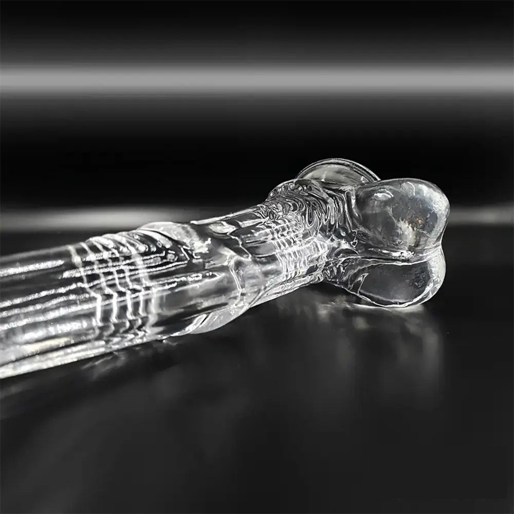 Ribbed realistic dildo with flared head in four sizes, photo 8