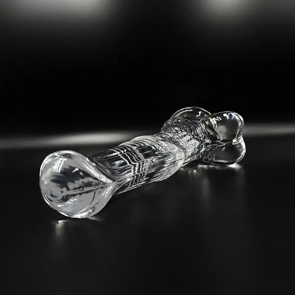 Ribbed realistic dildo with flared head in four sizes, photo 9
