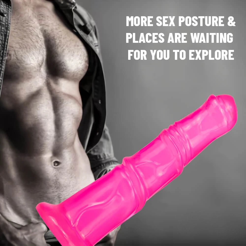 Ribbed pvc realistic dildo, photo 10