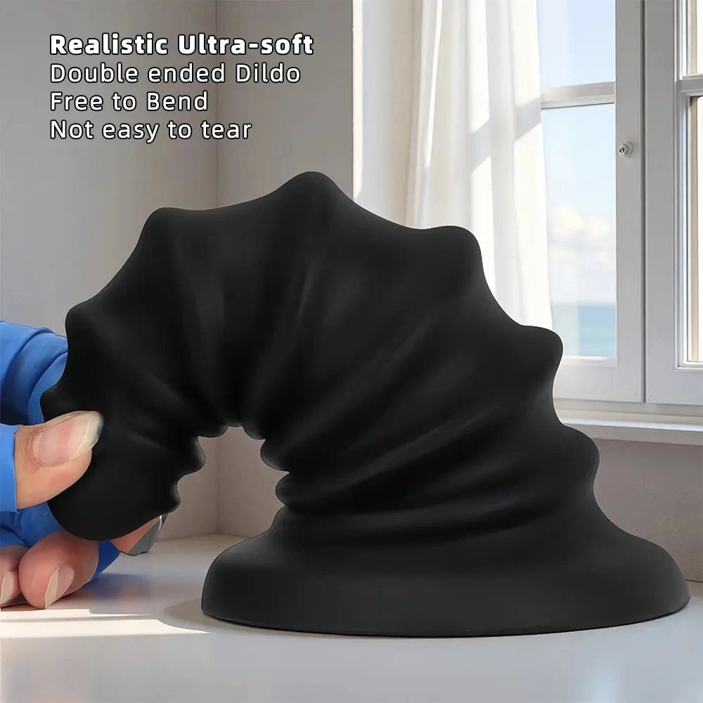 Black ribbed silicone anal plug, photo 7
