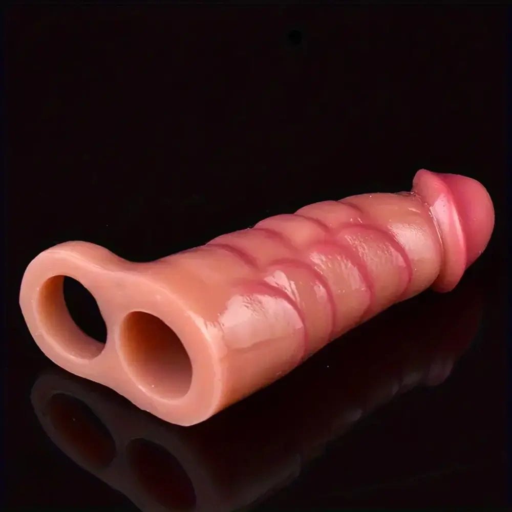 Flesh silicone ribbed sleeve, photo 11