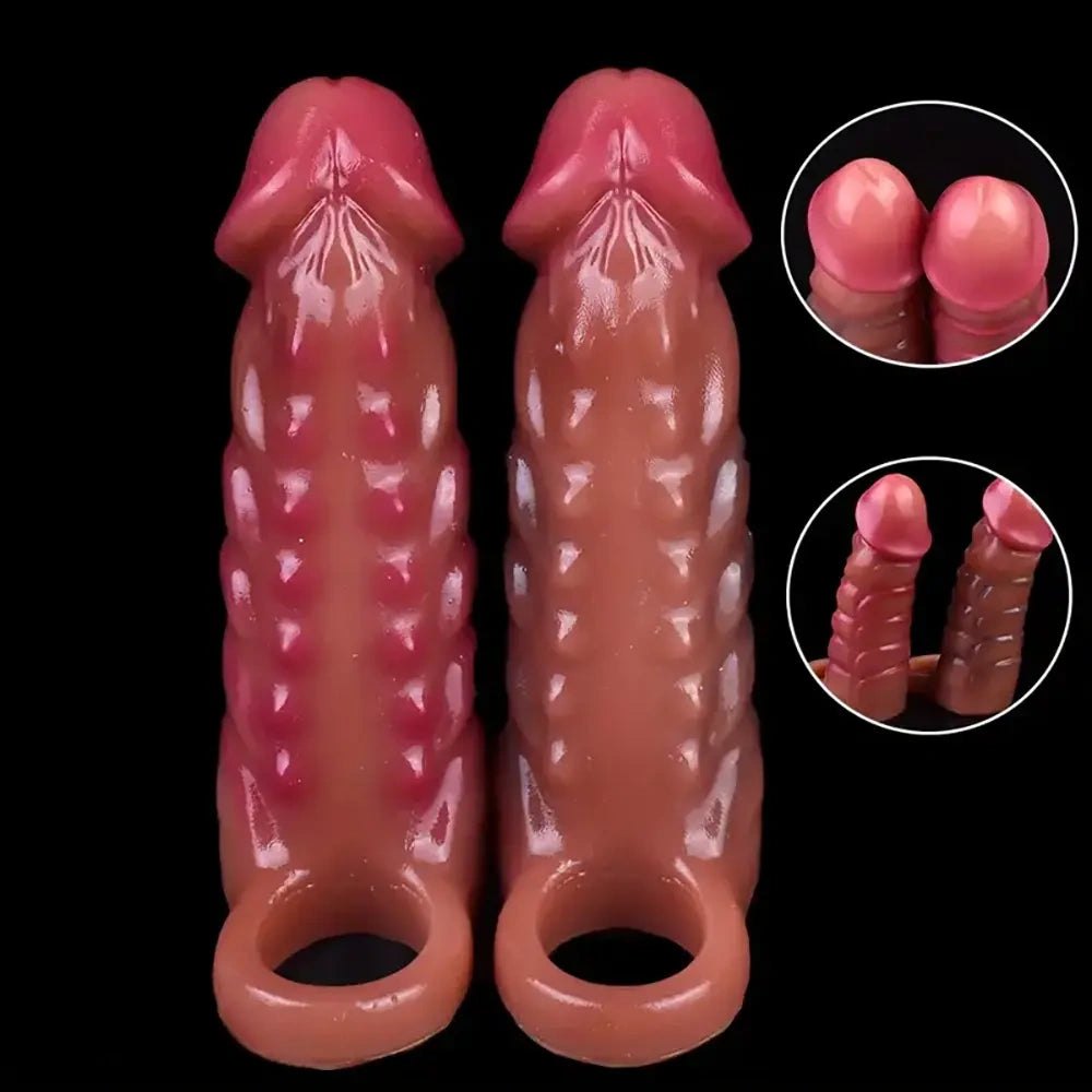 Flesh silicone ribbed sleeve, photo 13