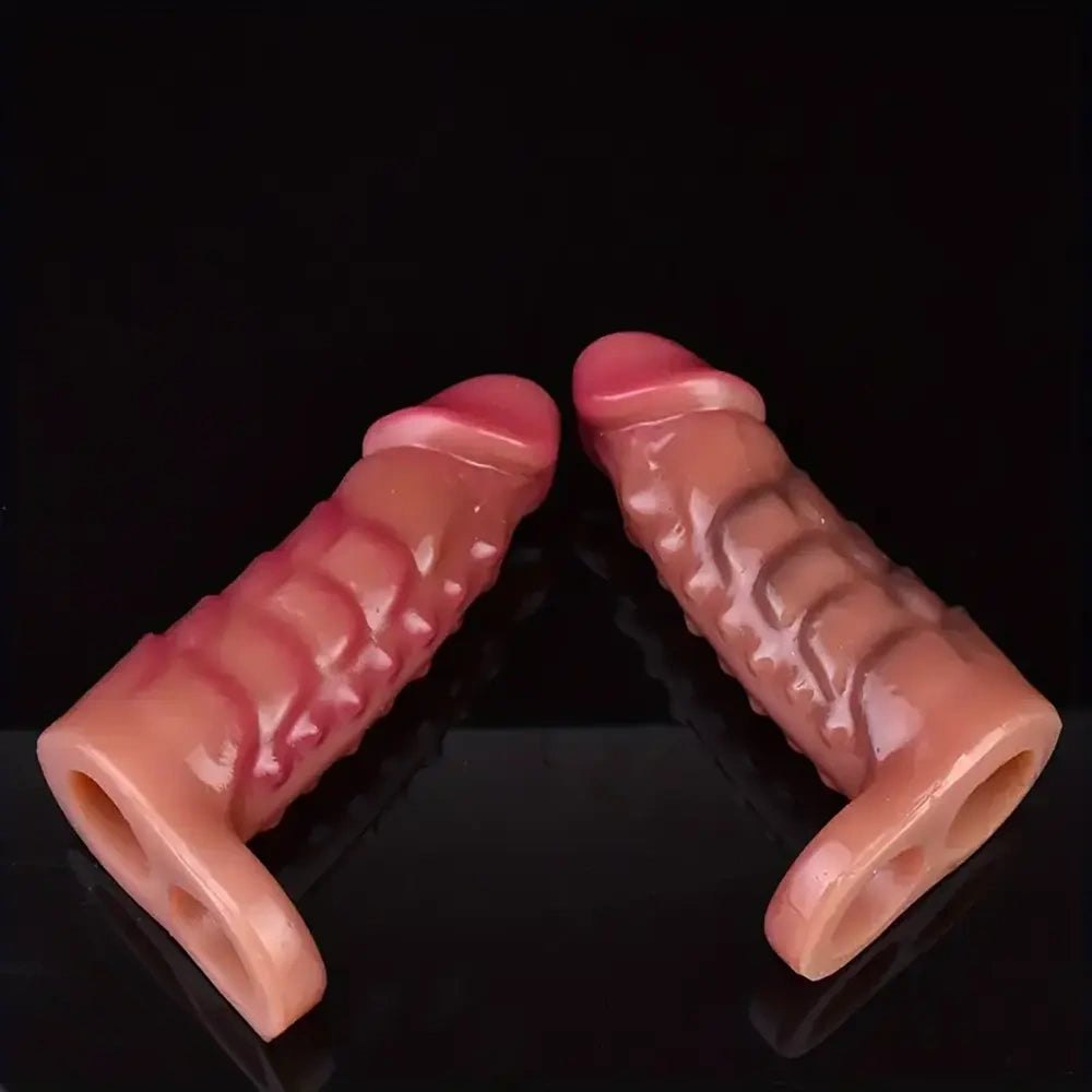 Flesh silicone ribbed sleeve, photo 3