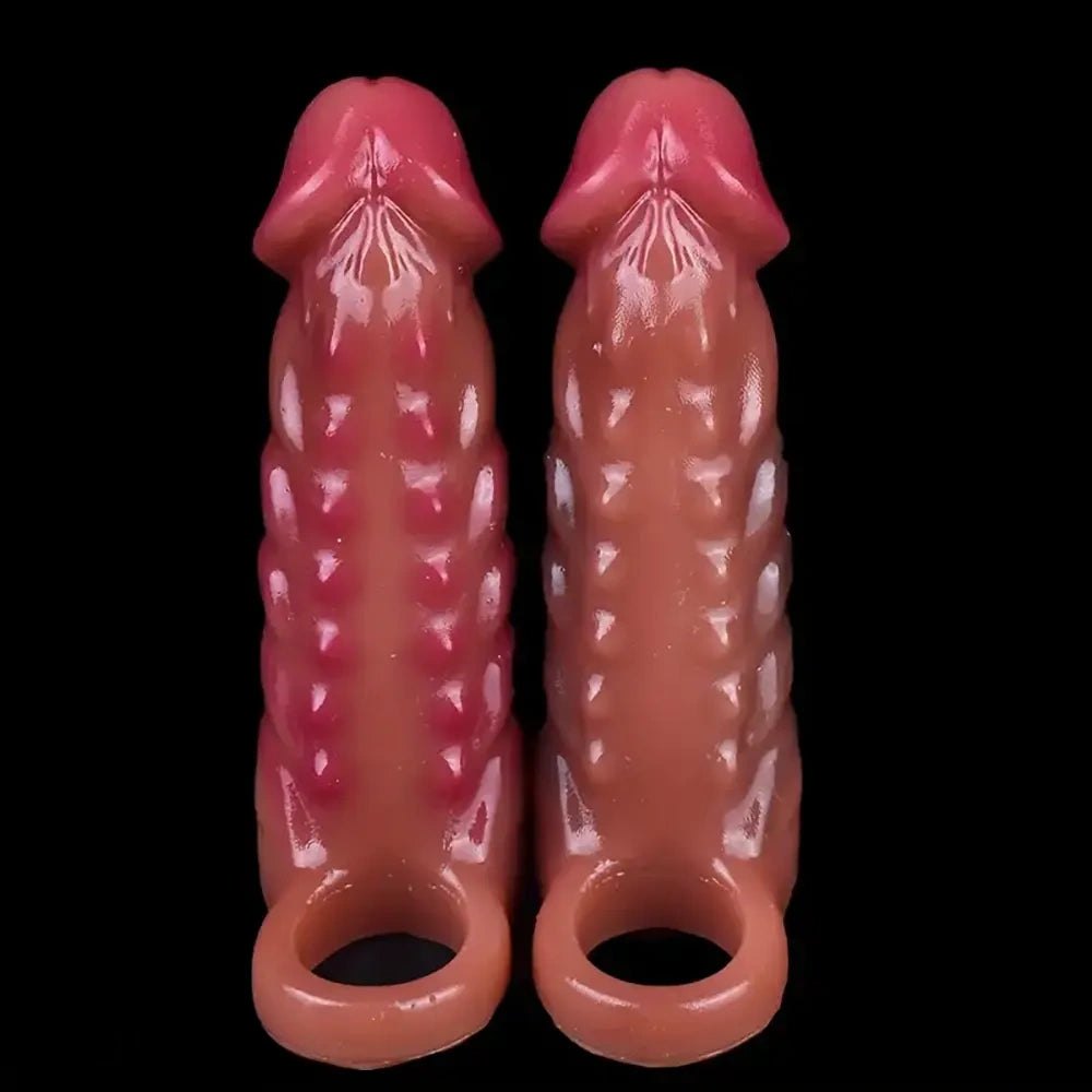 Flesh silicone ribbed sleeve, photo 5