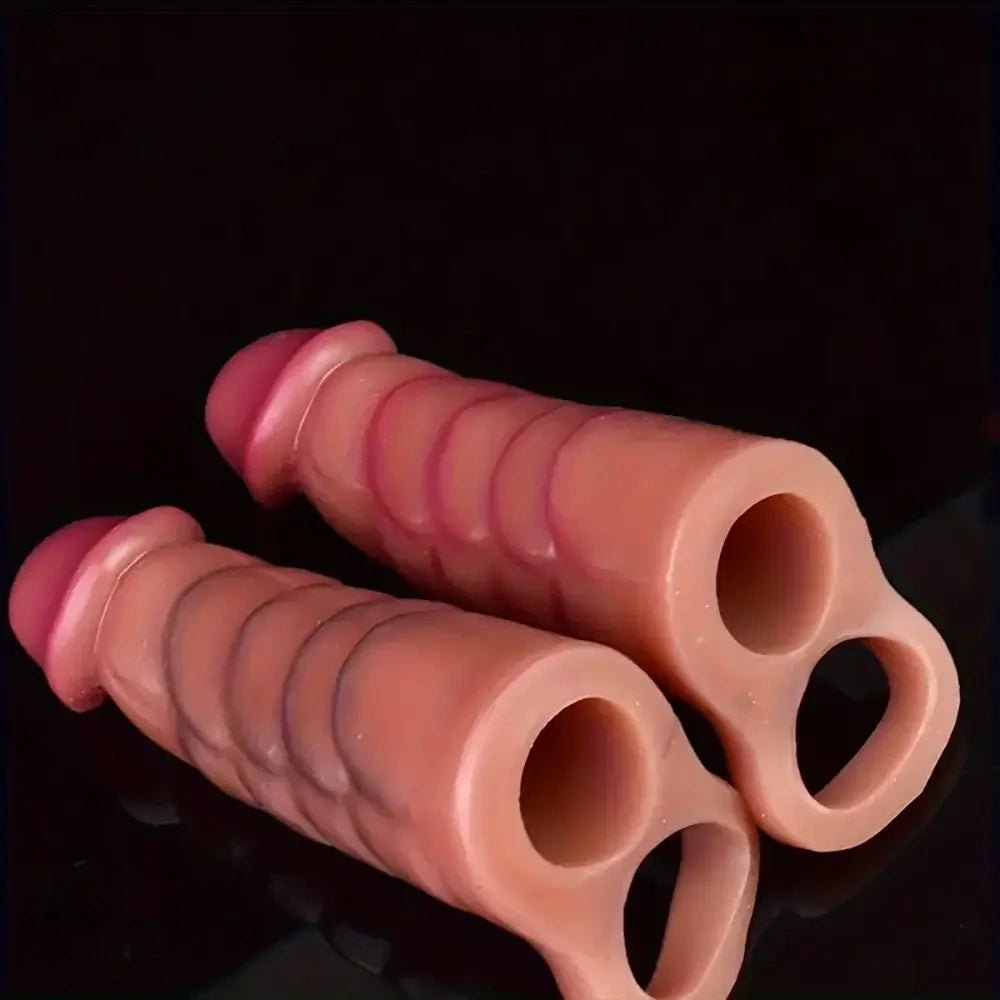 Flesh silicone ribbed sleeve, photo 7