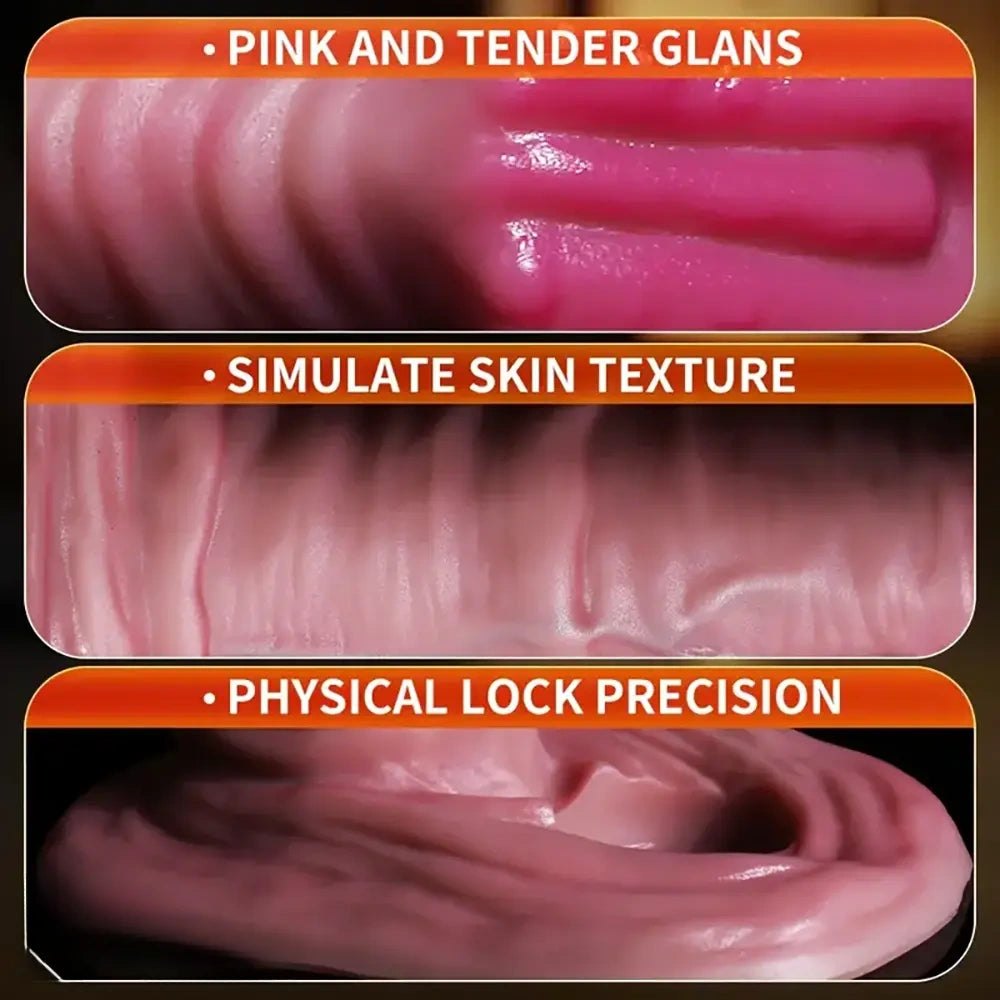 Flesh tone ribbed silicone penis sleeve, photo 10