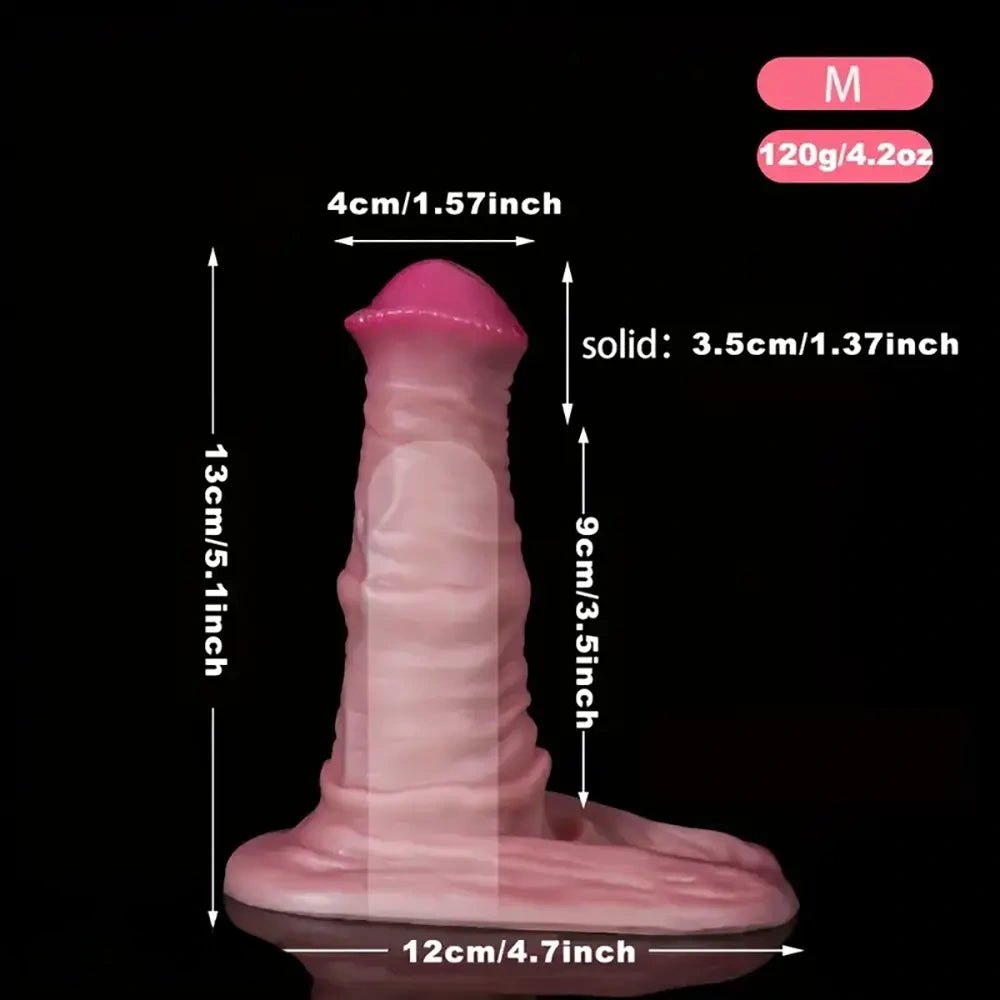 Flesh tone ribbed silicone penis sleeve, photo 8