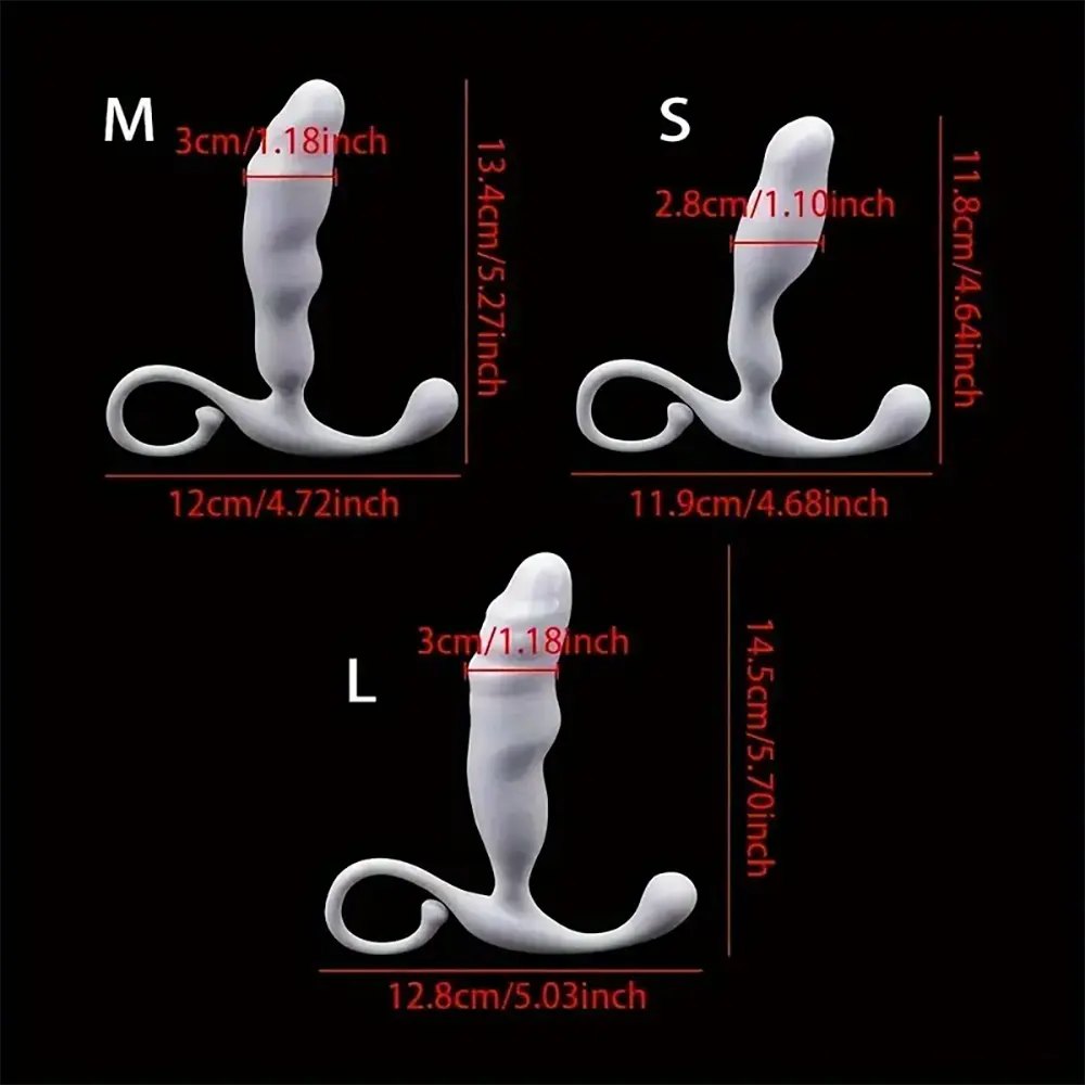 White ribbed TPE dildo with curling tail base, photo 12