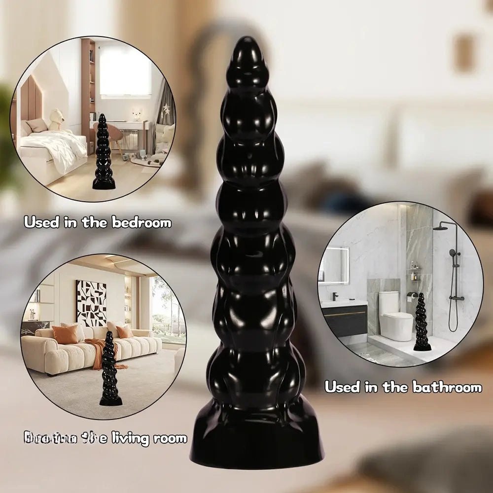 Ribbed spiral pvc anal dildo, photo 4