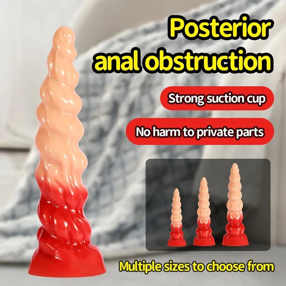 Ribbed spiral pvc anal dildo, photo 6