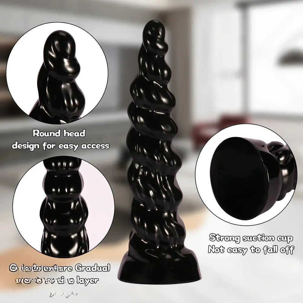 Ribbed spiral pvc anal dildo, photo 7