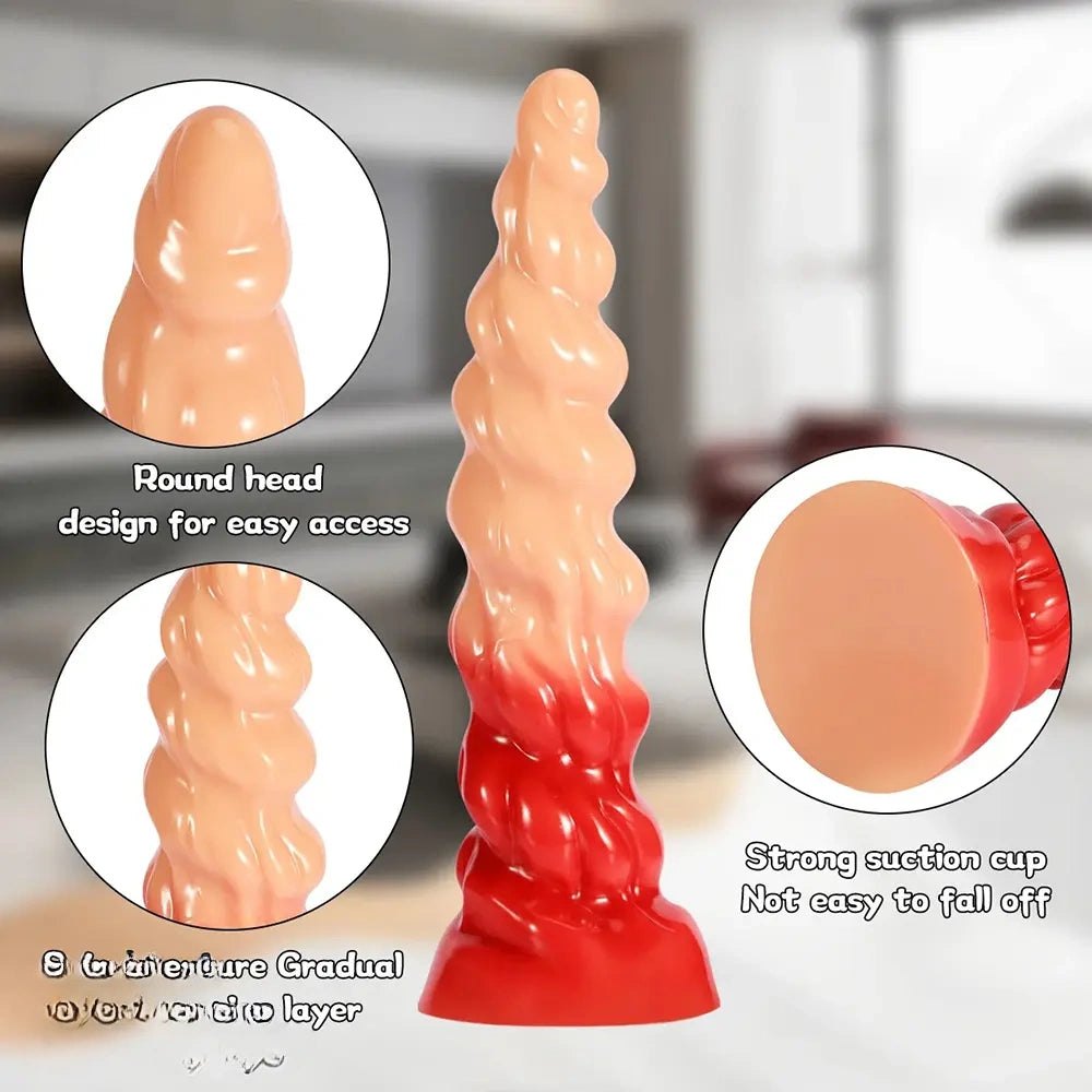 Ribbed spiral pvc anal dildo, photo 8