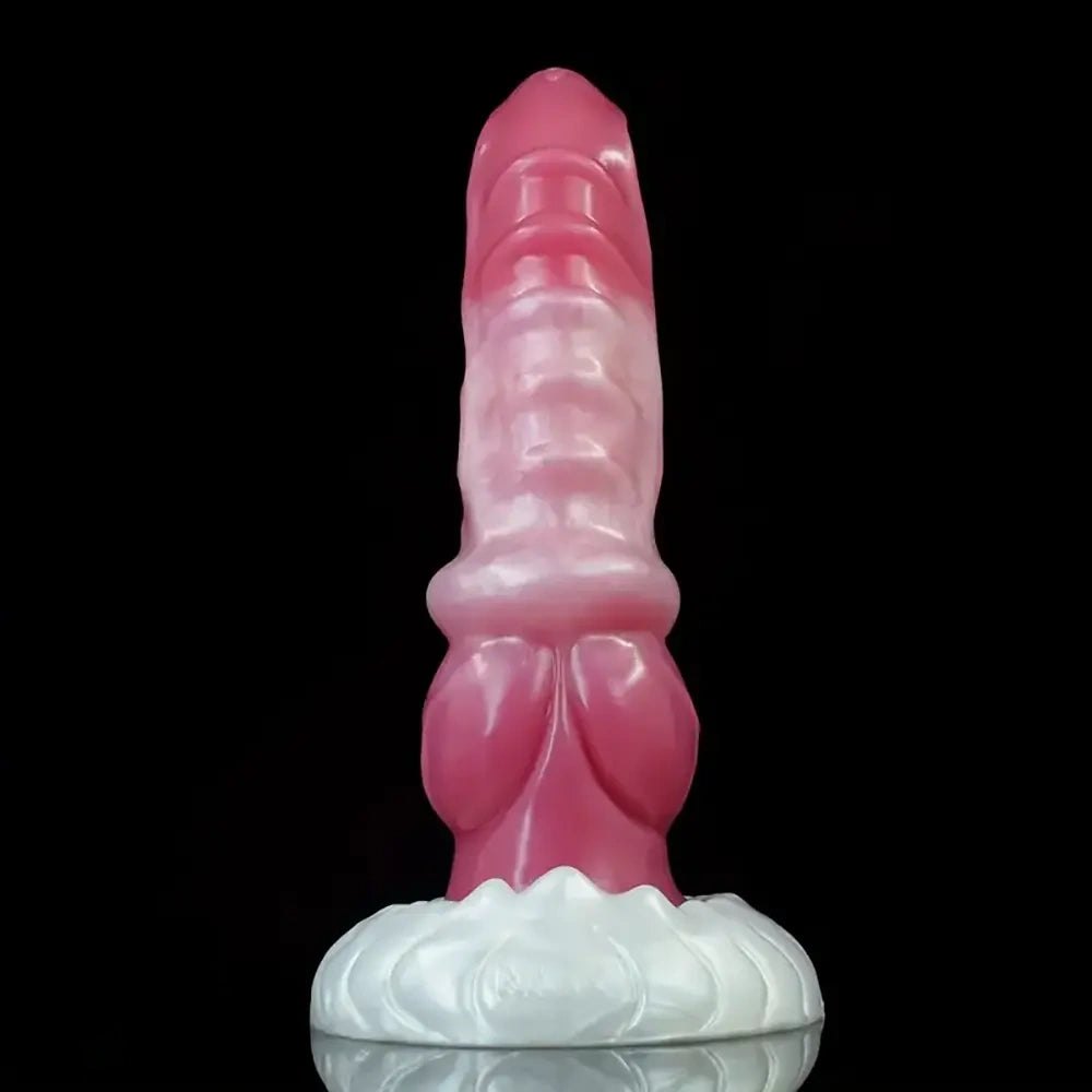Pink ribbed strap-on dildo, photo 2