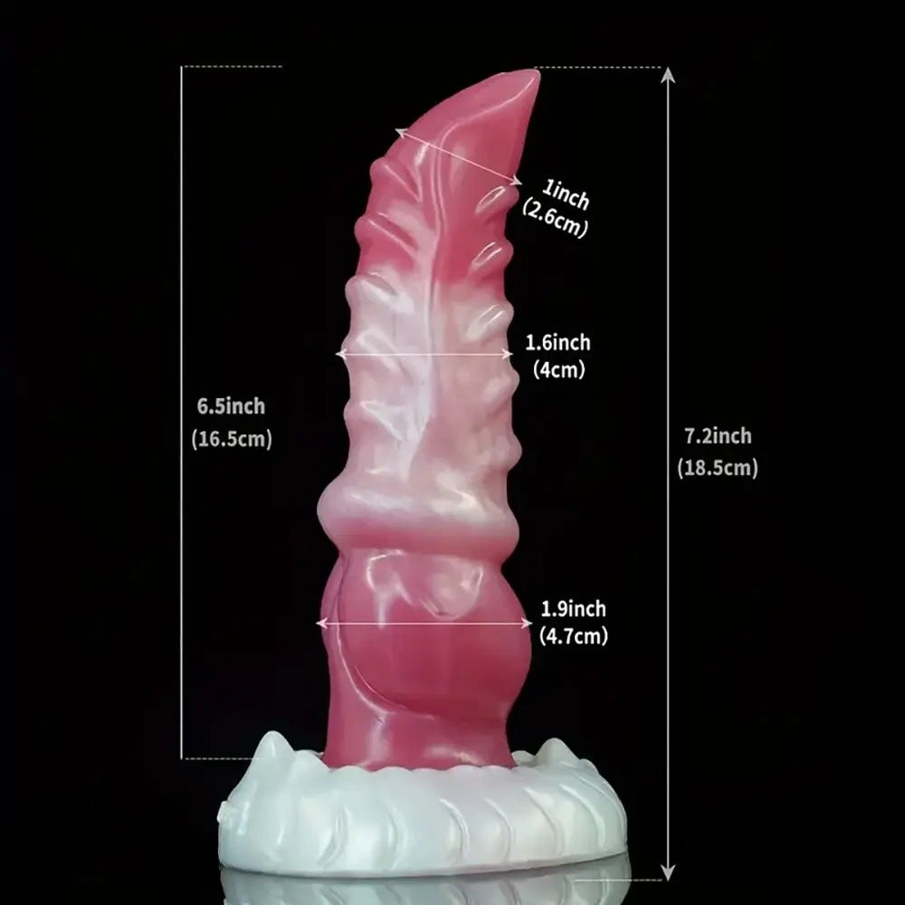 Pink ribbed strap-on dildo, photo 6