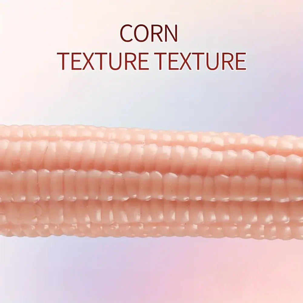 Flesh-tone ribbed realistic PVC dildo, photo 6