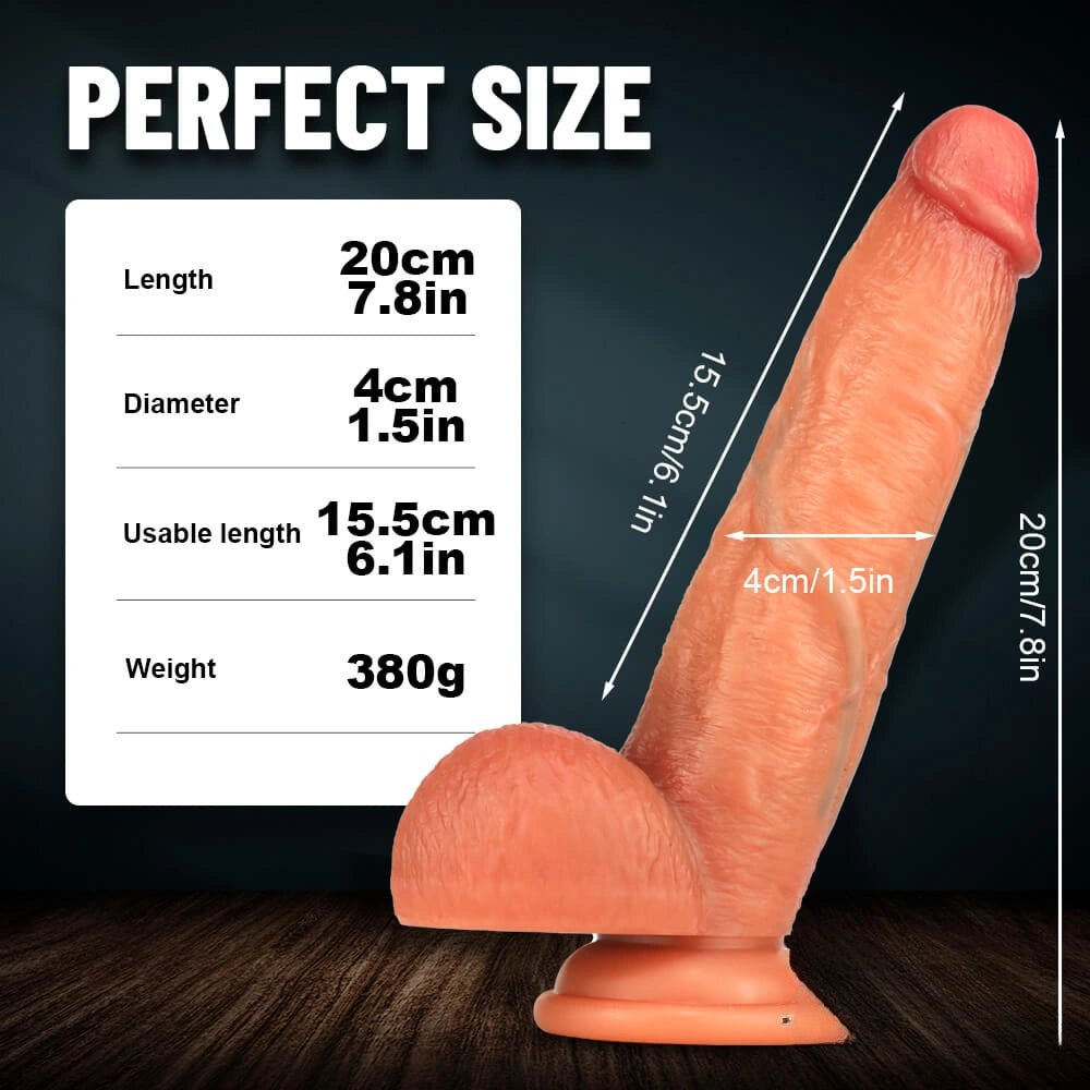 Flesh ribbed suction cup dildo, photo 5