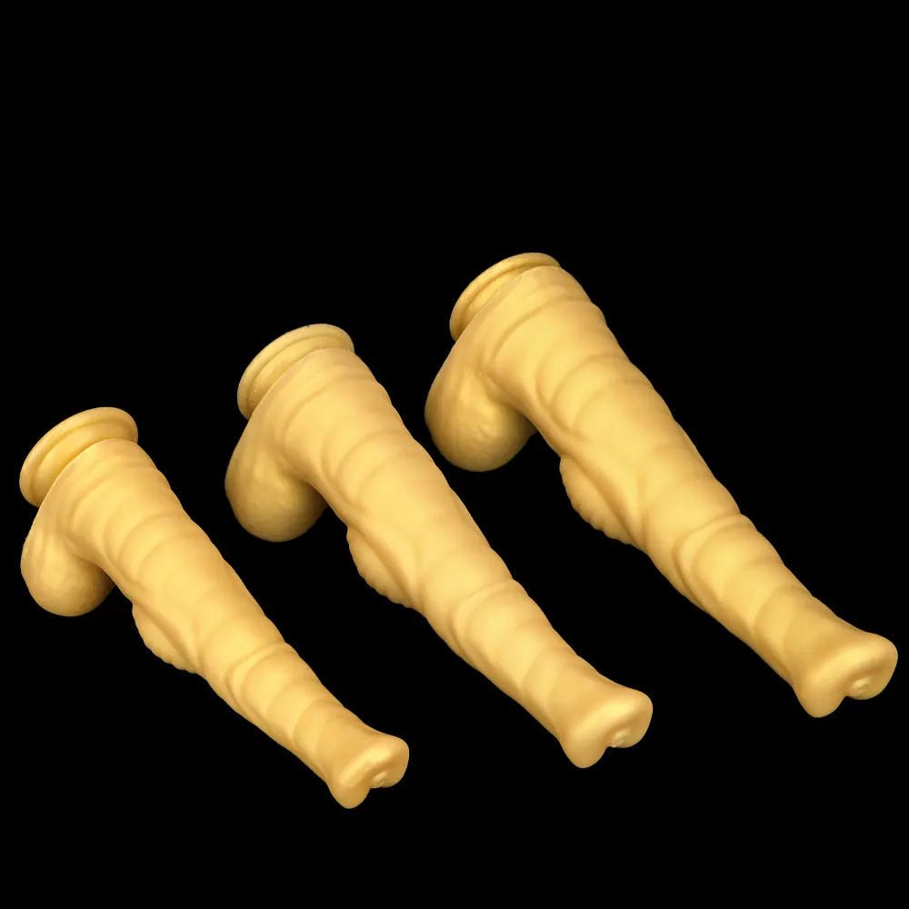 Ribbed tapered animal-style silicone dildo, photo 9