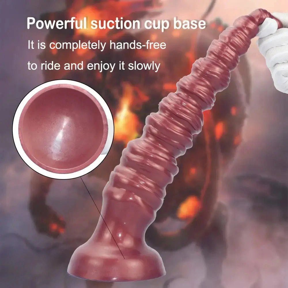 Ribbed tapered thick dildo, photo 4