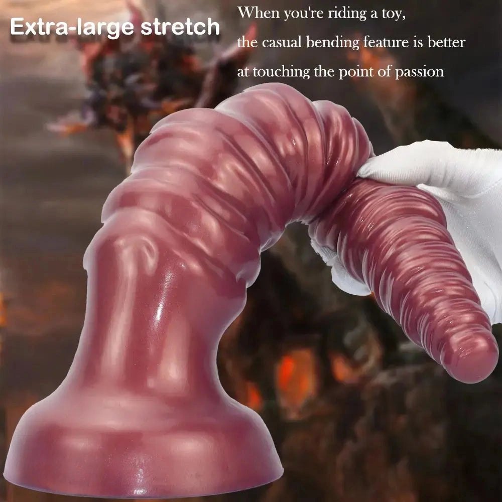 Ribbed tapered thick dildo, photo 7