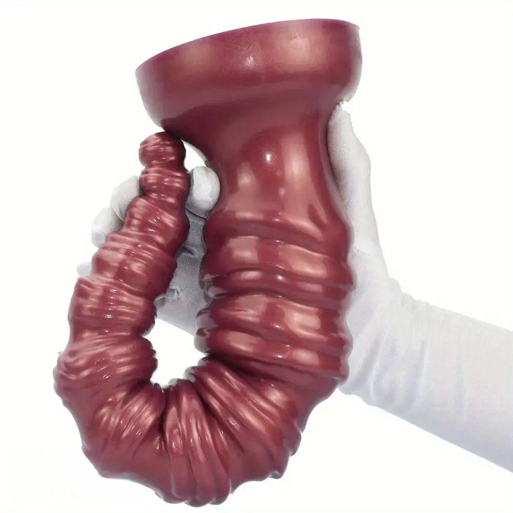Ribbed tapered thick dildo, photo 9